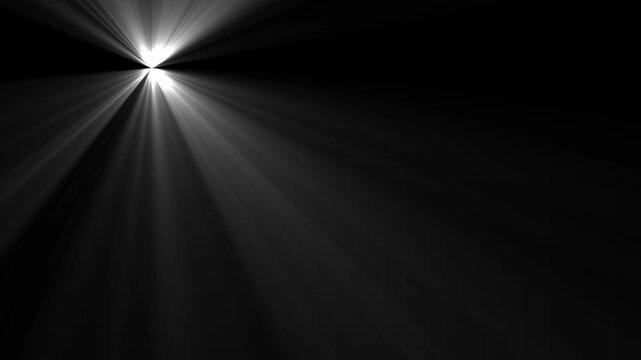 High-quality stock footage of sun rays light effects, overlays or flare glow array isolated on black background. overlay, light transition, effects 4k animation video. isolated on black background.