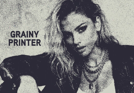 Vintage Stipple Print Photo Effect