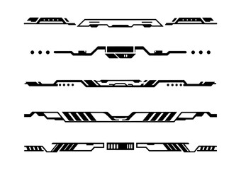 Obraz premium Modern holographic control panel PNG isolated on transparent background