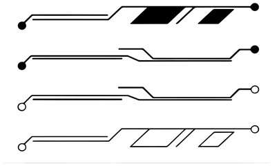 Digital PCB electronic layout PNG isolated on transparent background for hi tech overlays © Александр Куспляк