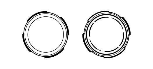 Cyber circular control interface PNG isolated on transparent background for digital gaming systems © Ольга Боярина