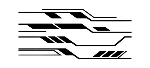 Dynamic drift speed lines PNG isolated on transparent background for sport car livery © Sergey