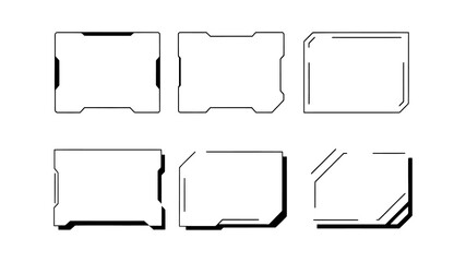 Cyber scanning dashboard template PNG isolated on transparent background for gaming layouts