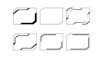 Futuristic control dashboard overlay PNG isolated on transparent background for tech systems