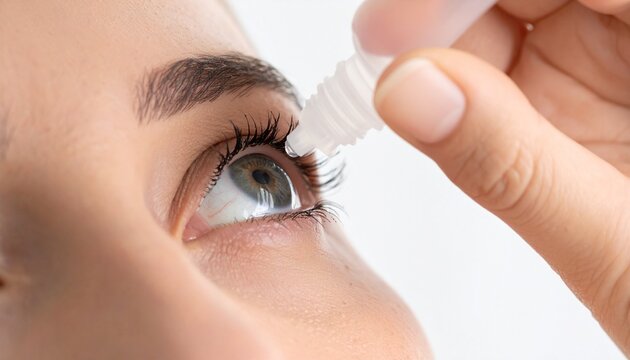 Eye drops being dropped in Eye - Eye strain medicine - Artificial Tears - Eye Strain - Pink Eye, Conjunctivitis, Glaucoma, Dry Eyes, Syndrome, Uveitis, Corneal Ulcer, Allergy, Hay fever, Itchy Eyes