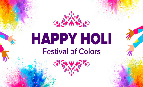Vector illustration of Holi banner for sale and promotion for Festival of Colors celebration with message exclusive holi sale. happy holi festival background colorful design concept