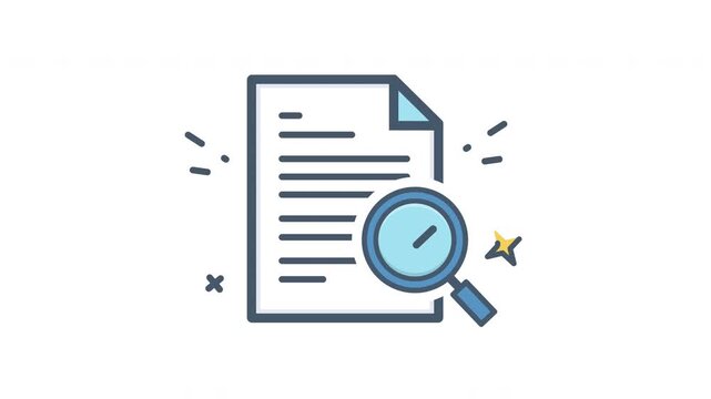 Document Analysis with Magnifying Glass - Research Audit Search with Alpha Channel
