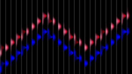 Fototapeta premium Abstract pattern of red blue and black vertical lines