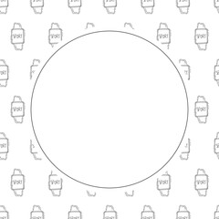 Hand drawn sport circle frame background