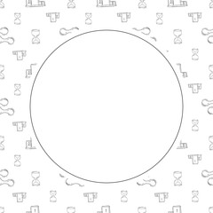 Hand drawn sport circle frame background