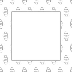 Hand drawn sport square frame background