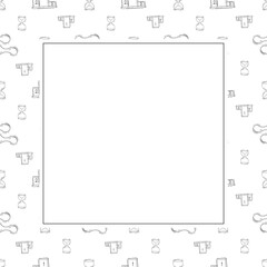 Hand drawn sport square frame background
