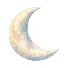 PNG Elegant crescent moon illustration