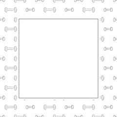 Hand drawn sport square frame background