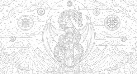 Obraz premium Detailed Illustration of Angelic Spiritual Being.