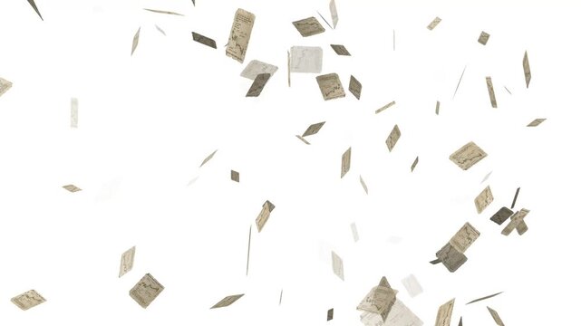 Flying Graph Paper Sheet Animation