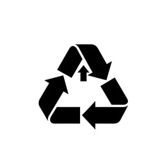 Obraz premium Loop with Arrow Upcycling Symbol Silhouette for Creative Reuse - Circular Economy Concept