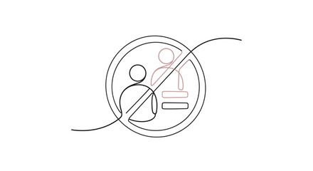 Social Distancing Icon: No Gathering, Stay Apart, Keep Distance