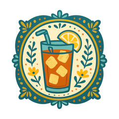 PNG Refreshing iced tea illustration