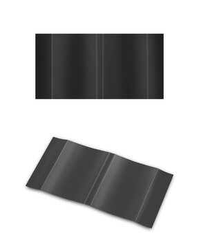 Blank unfolded open dust jacket or dust wrapper Mock up with clipping path isolated on white background. Ready for design magazine or book dust jacket. 3d illustration.vertical portrait orientation.