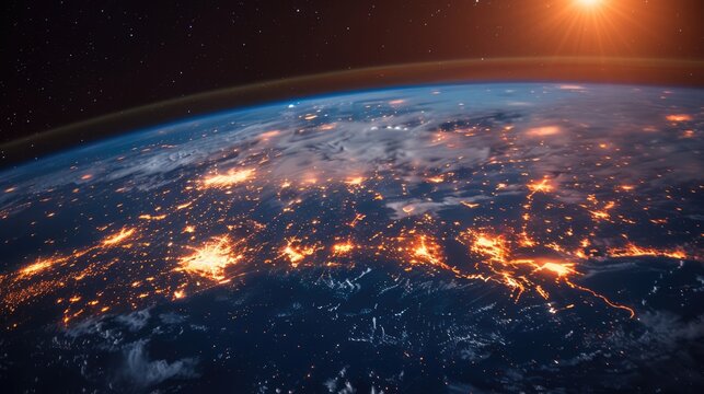Celestial Connections US Enveloped by an Interconnected Satellite
