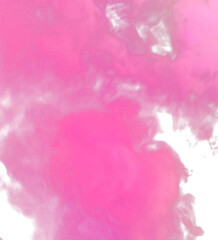 Vibrant pink smoke burst isolated on transparent background png for artistic and festival design use