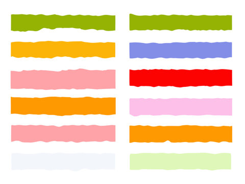 An array of horizontal rectangular blocks displayed in various vibrant and saturated colors