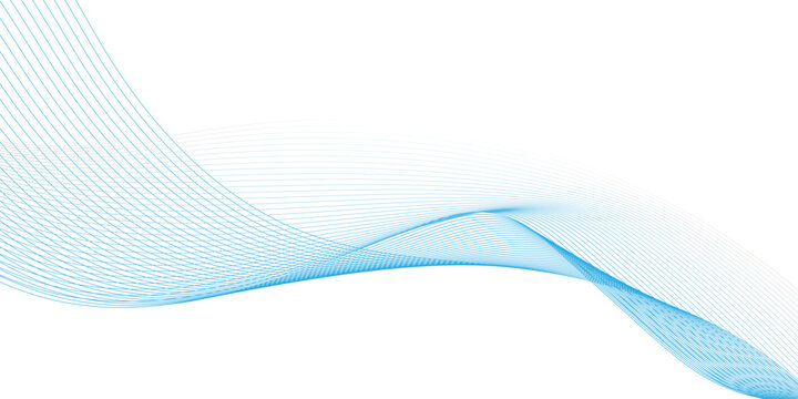  blue background with waves smooth flowing lines and halftone pattern on white background, Serene ocean waves gently thin parallel lines in gradient blue tones, intersecting and overlapping.