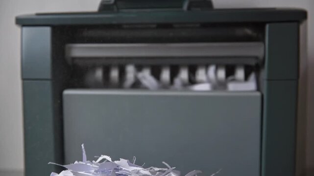Paper Shredder in Operation.