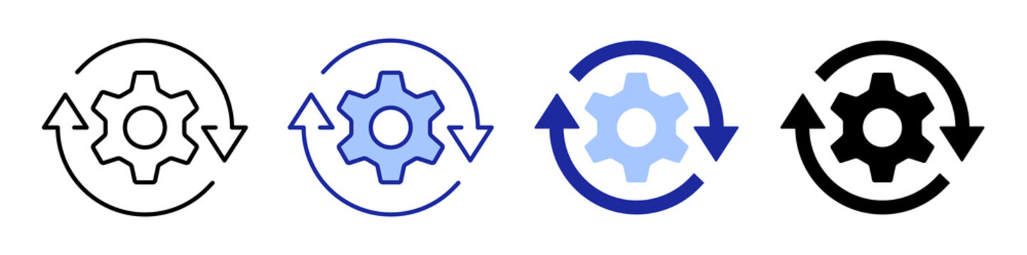 adaptation icon set multiple style collection