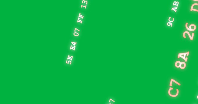 Rounded labeled tiles sliding on play forming diagonal chains showing data on transparent canvas