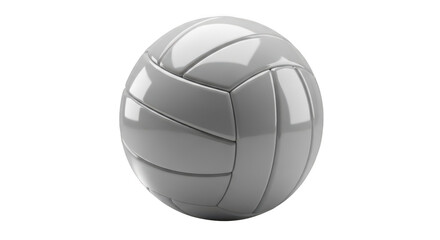 Gray volleyball isolated on transparent background sports equipment