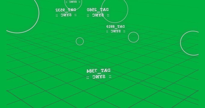 Camera pan starting, 3D data tags and rings rotating and drifting, revealing data on transparent bg