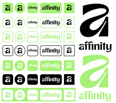 Affinity design tool icon vector set