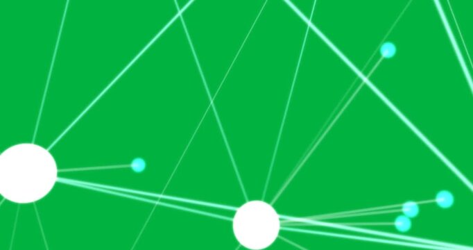 Pan starting neon radial net expanding rotating revealing nodes and scanline noise on transparent