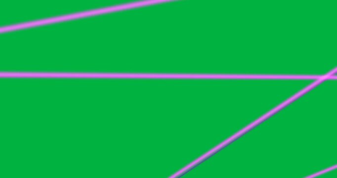 Pink rods linking white nodes after pink bar emerging, forming lattice on transparent background