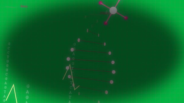 Yellow trace scanning DNA ladder while extending and aligning for analysis, transparent background