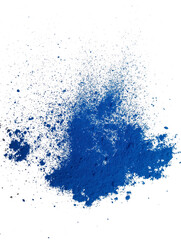 Fototapeta premium Bright blue dry color powder texture isolated on transparent background png for festival and cosmetic use