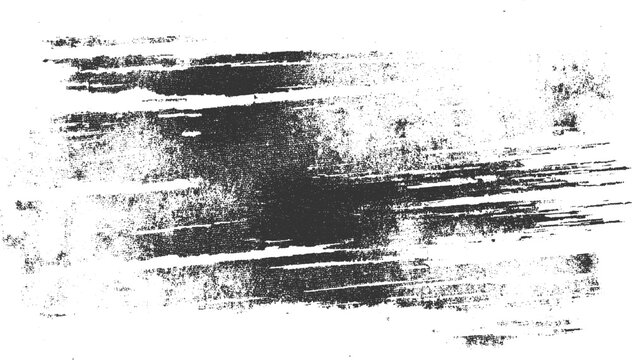 Dark charcoal brush strokes texture on white background abstract pattern black