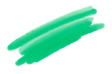 Abstract Green Watercolor Brush Stroke Abstract Texture on White Paper Background