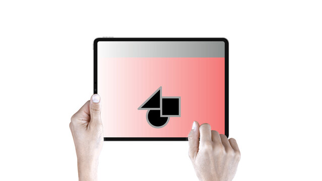 Tablet Horizontal Scroll Down Double &ndash; Modern Touchscreen Device Presentation, Animated Screen Showcase, Website and App UI UX Interface Display, Professional Digital Template