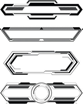 Futuristic HUD Interface Frames Set &ndash; Sci-Fi Tech Panels and Lower Third Templates