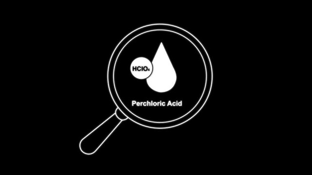 Perchloric Acid Magnified - Chemical Compound Illustration.