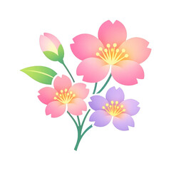 Naklejka premium PNG Vibrant floral illustration PNG