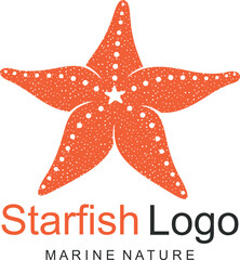 Starfish logo. Isolated starfish on white background