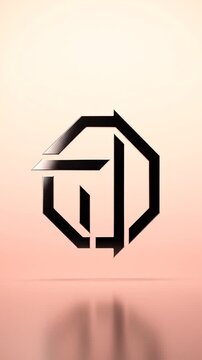 Geometric shapes and logo design.