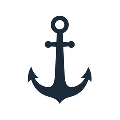 Anchor vector clipart isolated on white background for nautical and marine design projects
