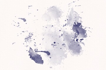 Fototapeta premium Abstract Navy Blue Watercolor Splatter Abstract Ink Splash Texture On White Paper Background