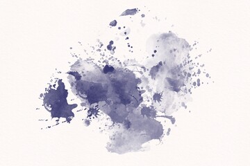 Obraz premium Abstract Navy Blue Watercolor Splatter Abstract Ink Splash Texture On White Paper Background