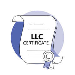 Illustrated certificate for a limited liability company formation document
